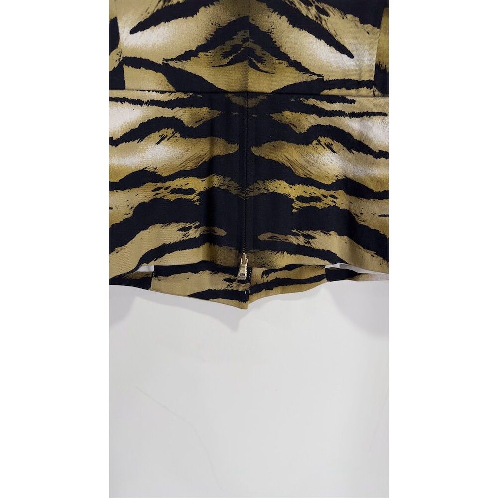 Chico's Black Label Women's Animal Print Jacket Zipper Sleeves Size 0 Mu… - Picture 13 of 16